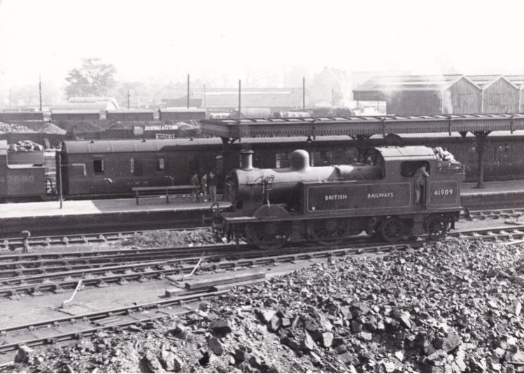 British Railways 41909 steam train