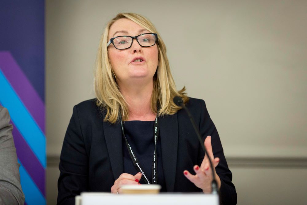 Jo Platt, speaking at Labour Party conference in 2019 (Alamy)