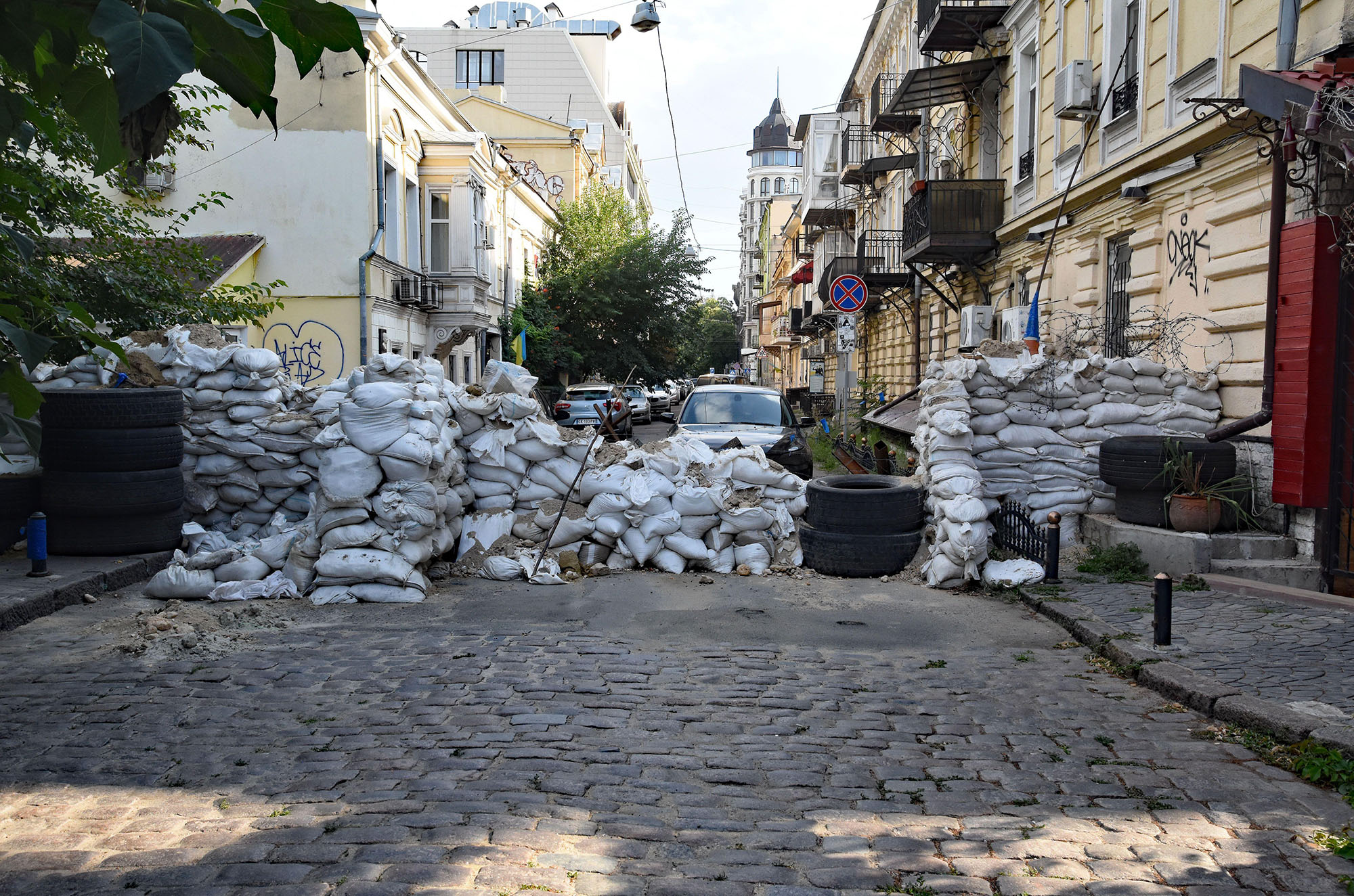 Bomb damage in Odesa, Ukraine