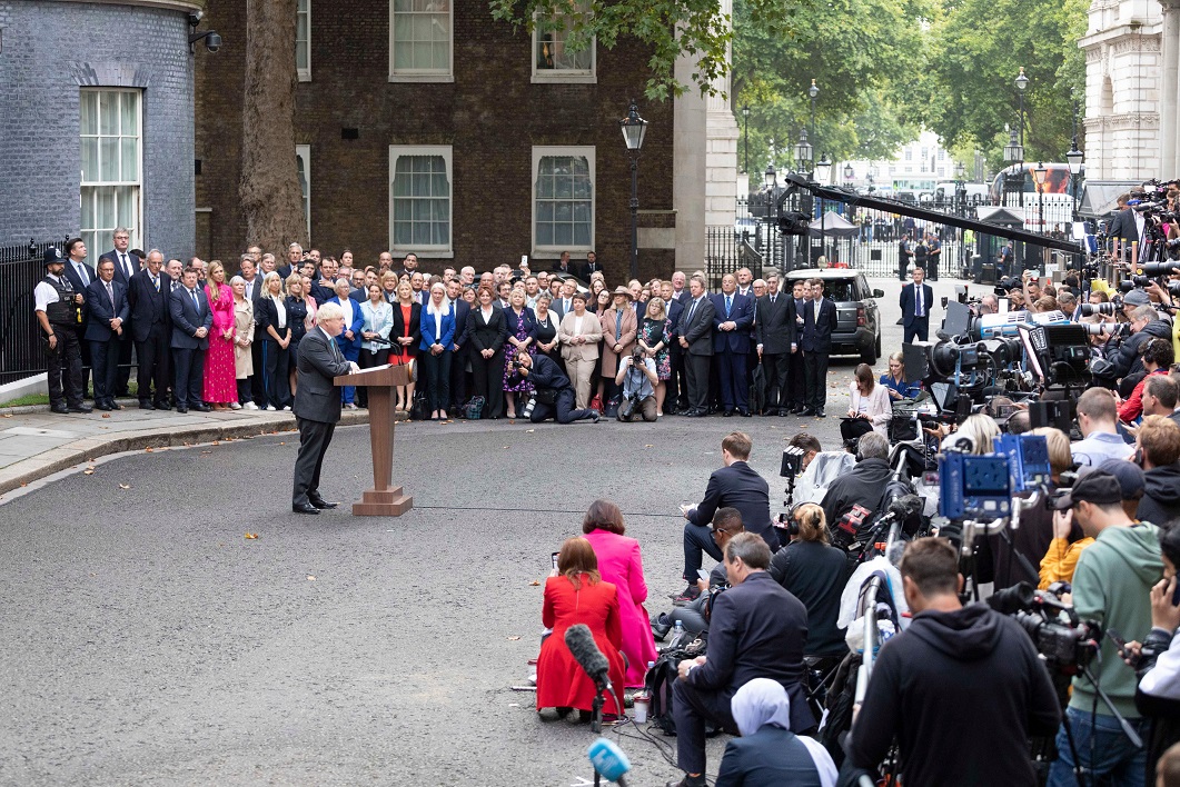 Boris Johnson resigning as Prime Minister