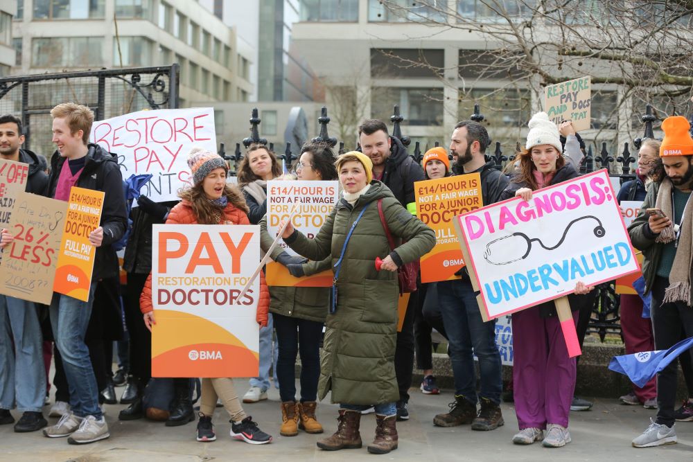 Junior doctors striking