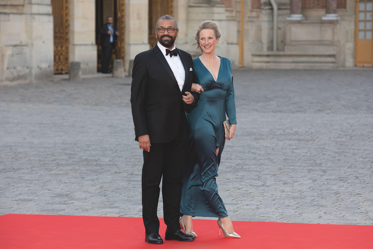 James Cleverly with his wife Susie, attending the state dinner in France