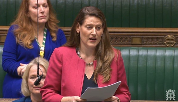 Theo Clarke giving a speech in Parliament