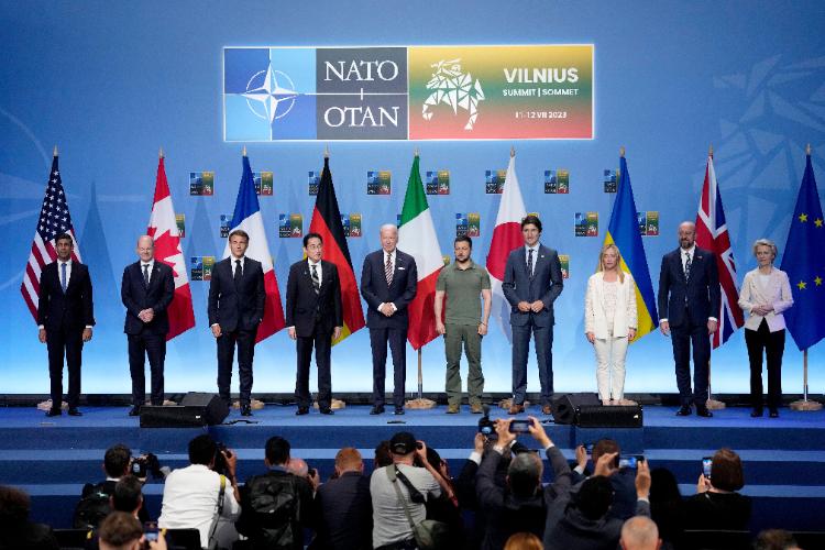 Rishi Sunak joined 31 NATO leaders in Lithuania which was dominated by the war in Ukraine(Alamy)