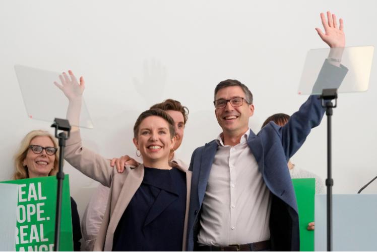Green Party leaders (Credit: Associated Press / Alamy Stock Photo)