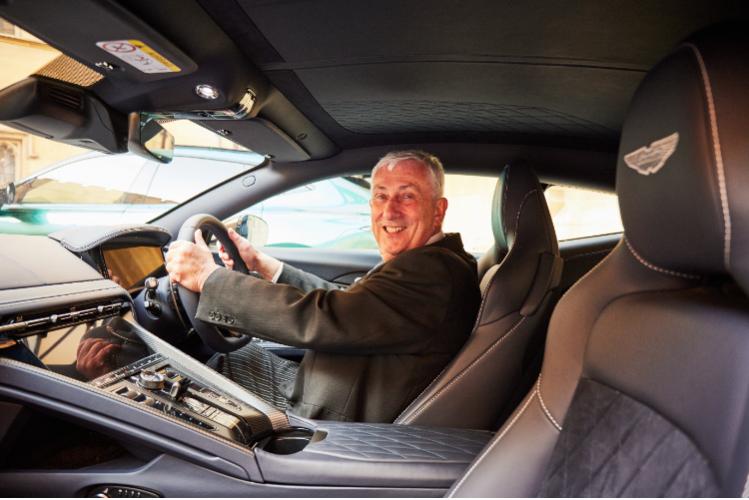 Sir Lindsay in the DB12 (Credit: James Arbuckle)