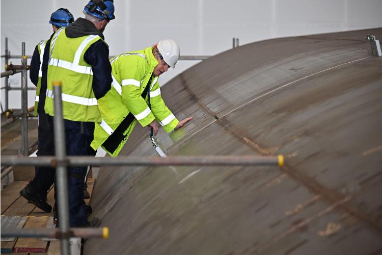 HMS Venturer under construction (Credit: PA Images / Alamy Stock Photo)