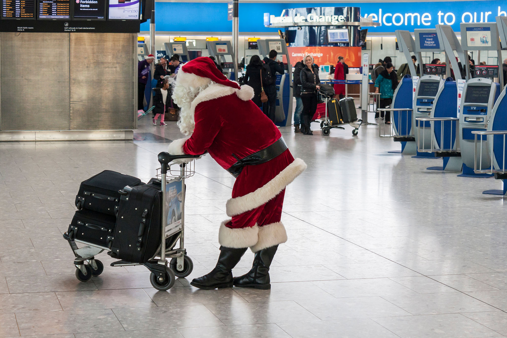 Santa at Heathrow Airport