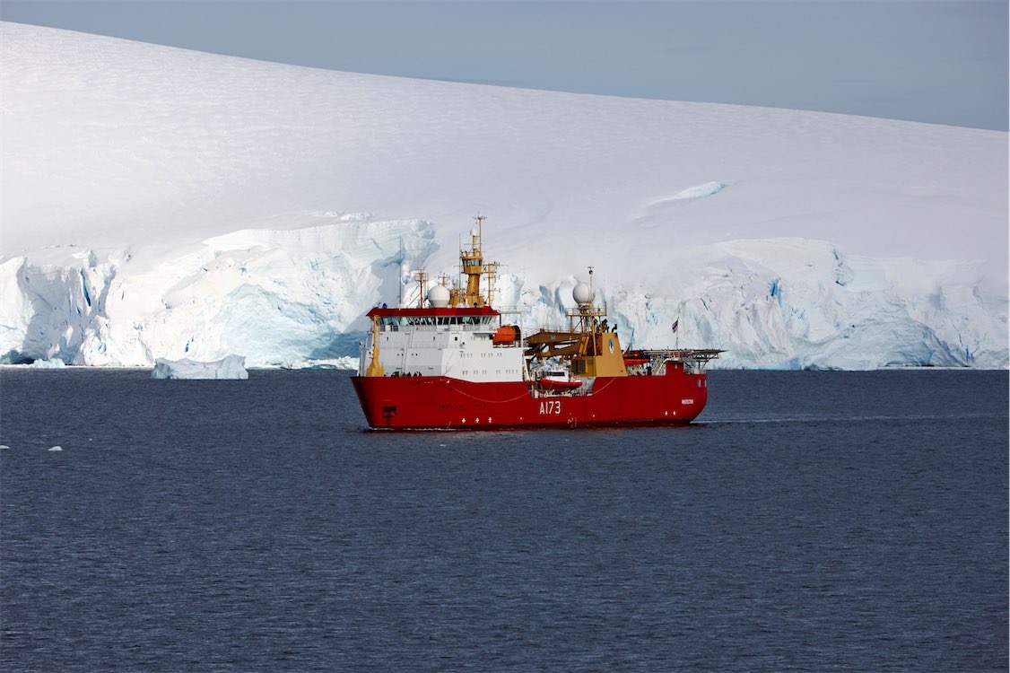 Navy ship in Arctic