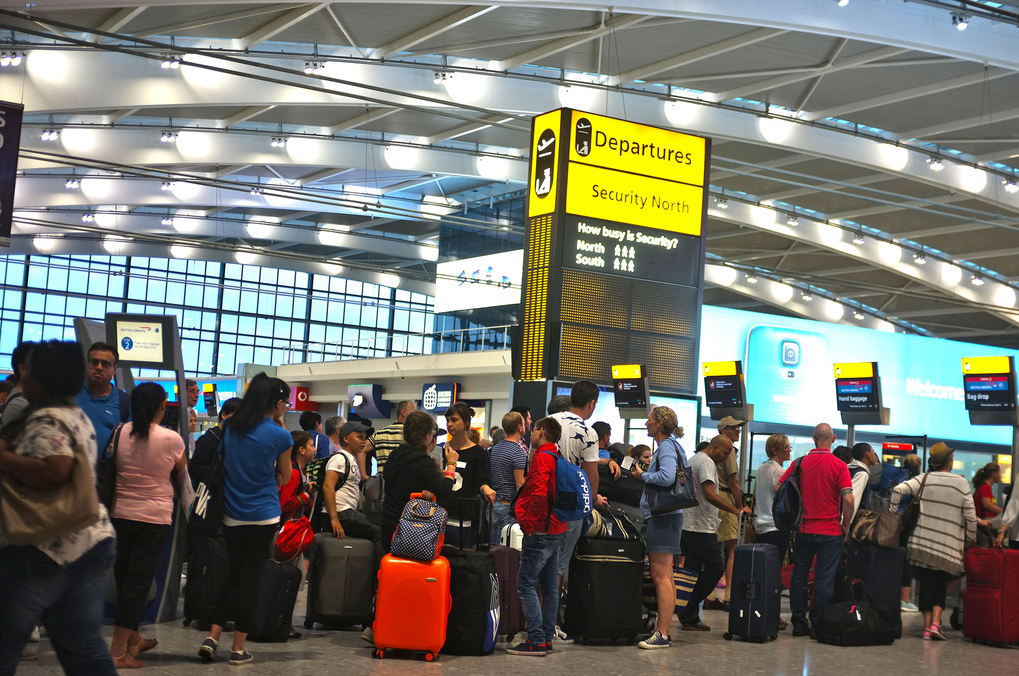 Heathrow Airport queues as strike action begins