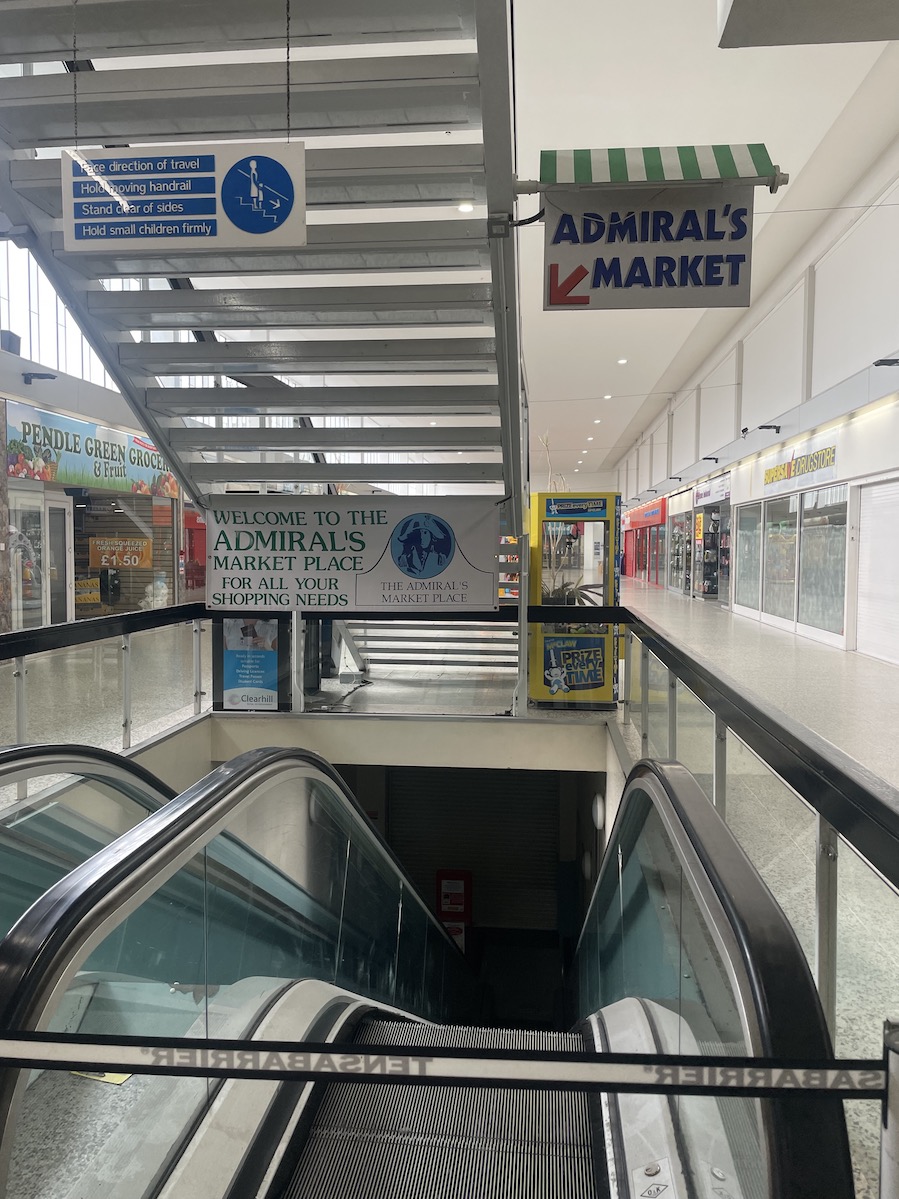 The closed marketplace inside Nelson's shopping centre