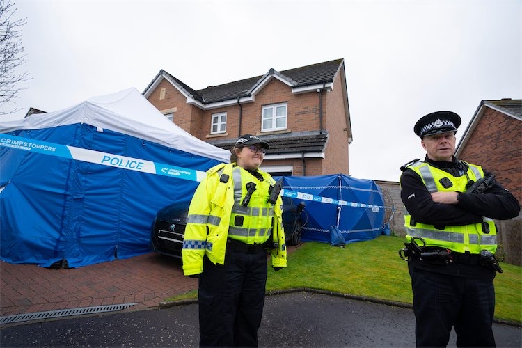 police outside Sturgeon's house