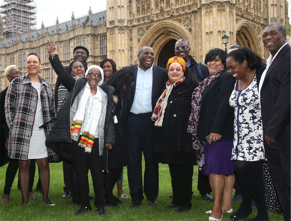 David Lammy with members of the Windrush generation