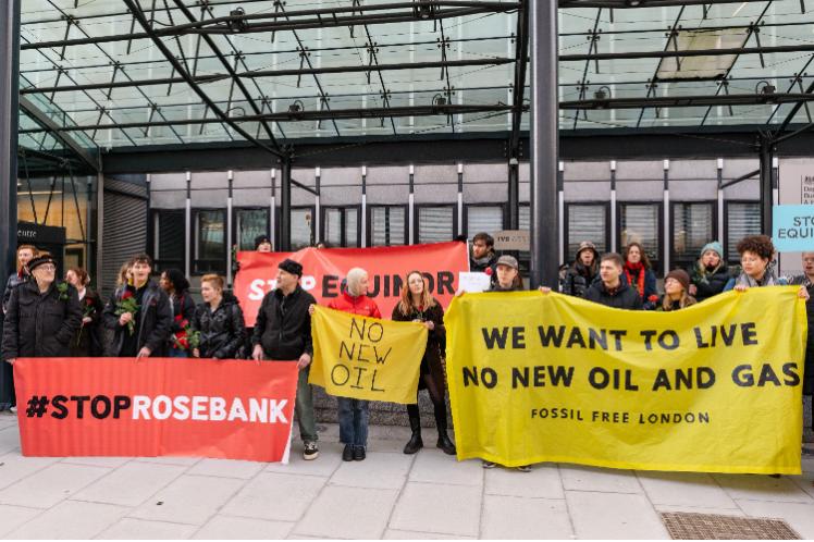 Rosebank protesters (Credit: Sipa US / Alamy Stock Photo)