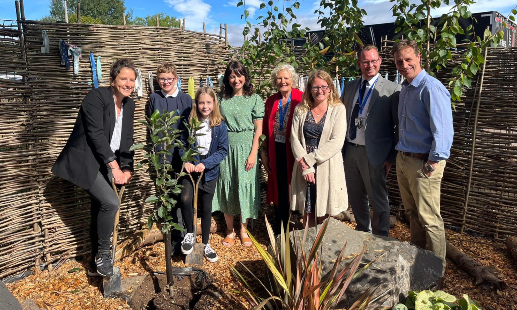 Mairi Gougeon MSP plants tree at Inverbrothock Primary School donated by Ashbrook Nursery as part of HTA initiative 