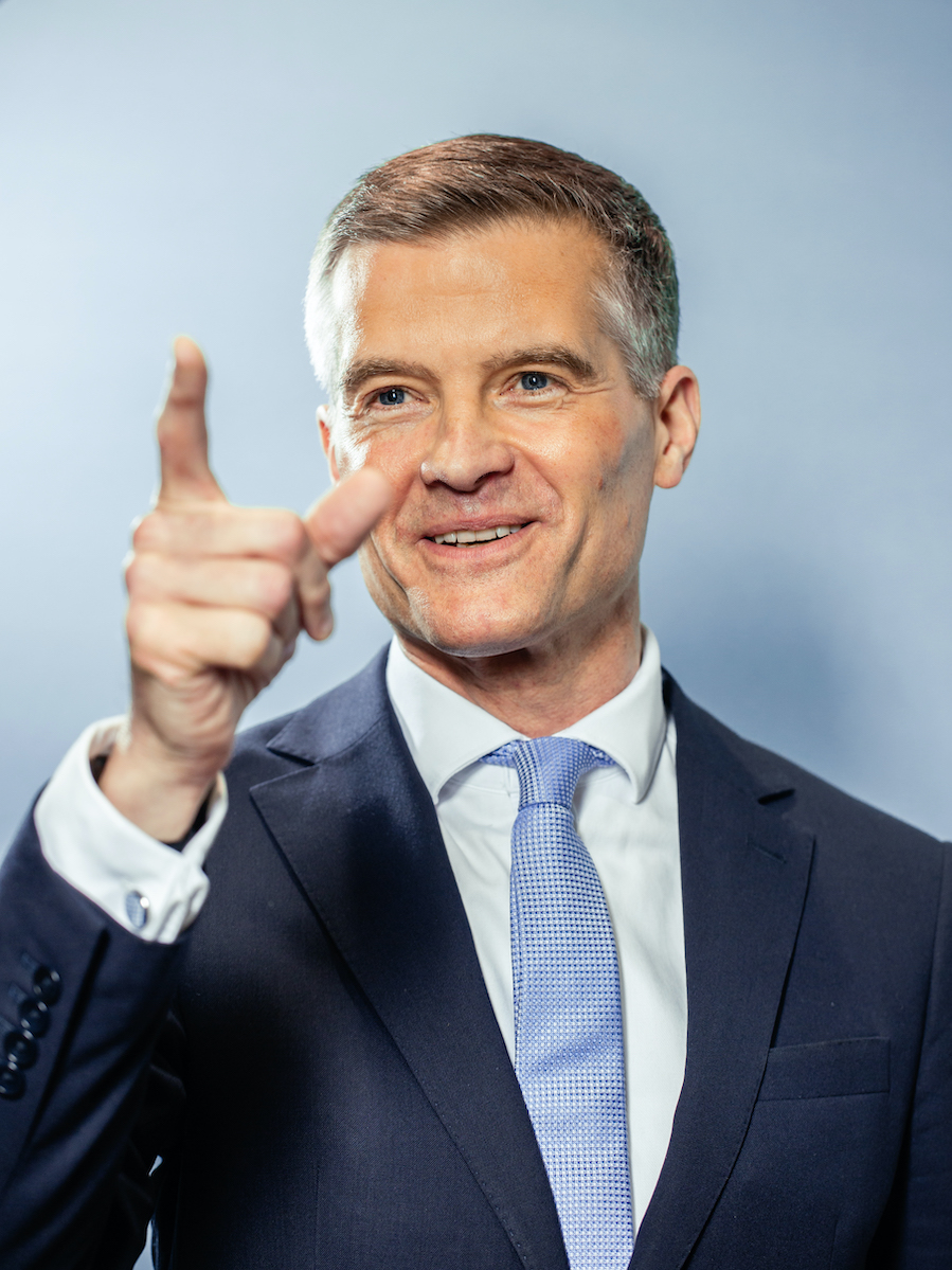 Transport Secretary Mark Harper, photographed by Louise Haywood-Schiefer