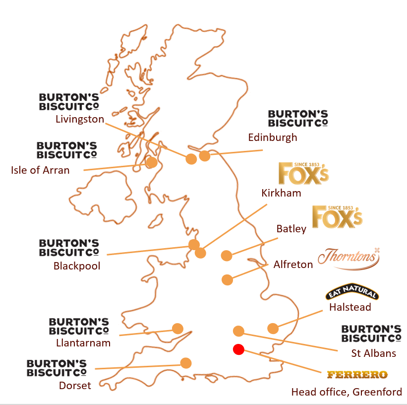 Ferrero Office Map