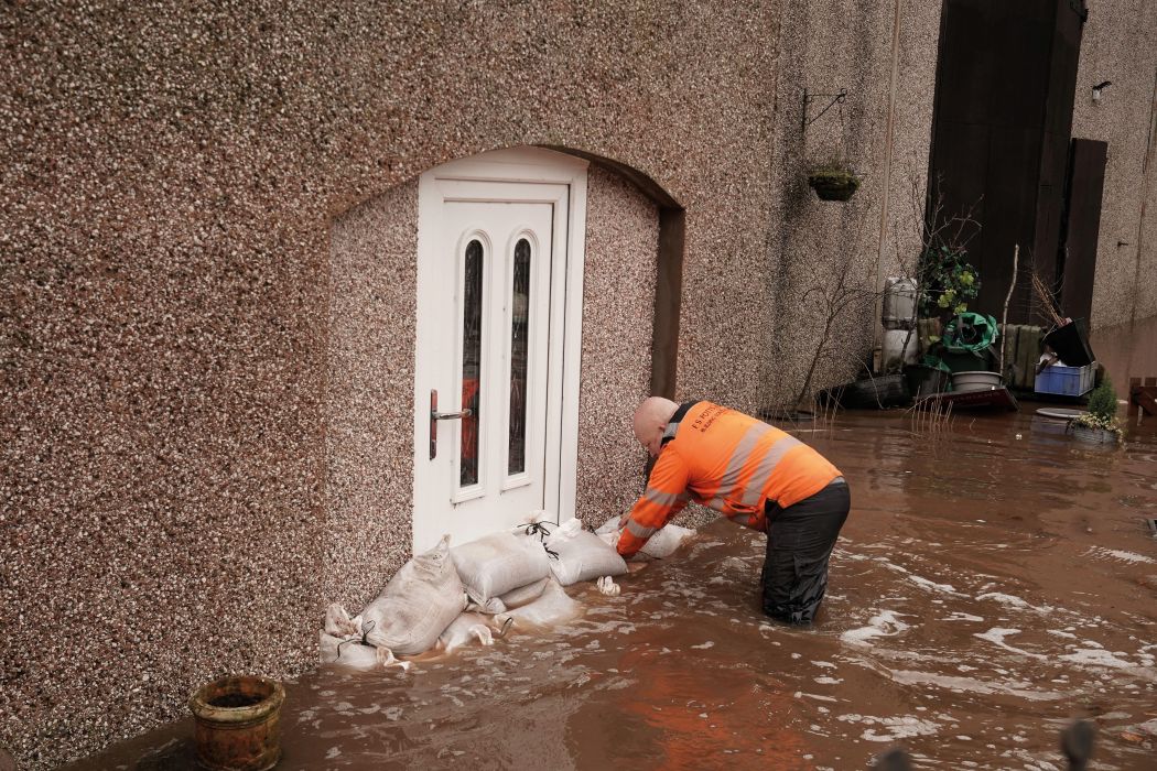 Flooded streets in Appleby