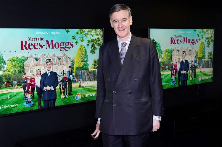 Jacob Rees-Mogg arriving for a screening of new Discovery+ reality series Meet the Rees-Moggs
