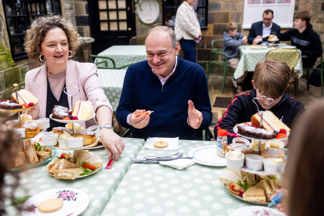 March 2025, Harrogate Anna Sabine and Ed Davey at an event for young carers