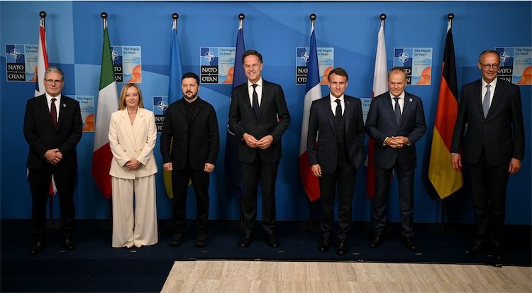Keir Starmer with world leaders at Nato summit