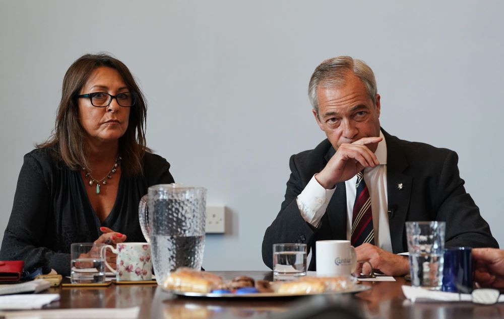 Linden Kemkaran with Nigel Farage