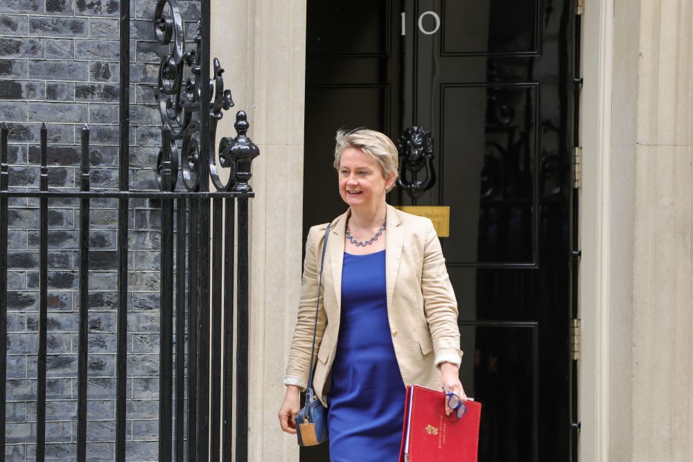 Yvette Cooper leaves No 10