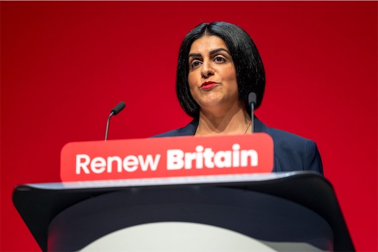 Shabana Mahmood at her conference speech in Liverpool 