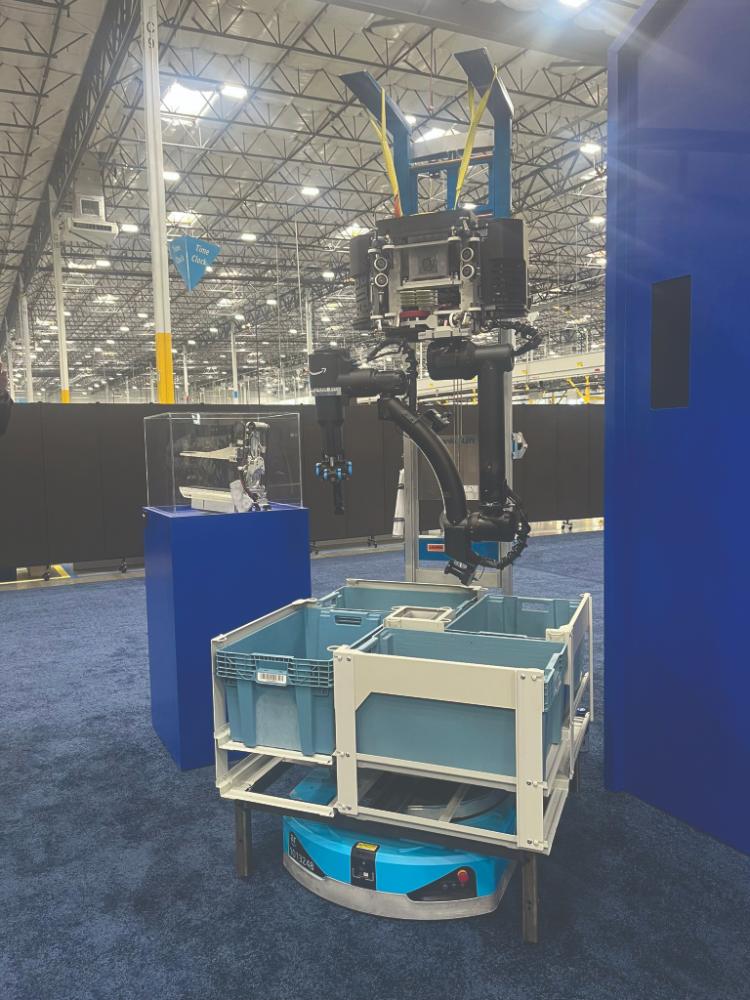 Amazon's BlueJay robot, DUR3 Delivery Station, San Jose