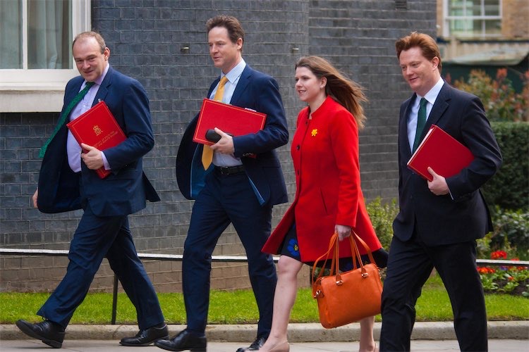 Ed Davey with other Liberal Democrat cabinet ministers