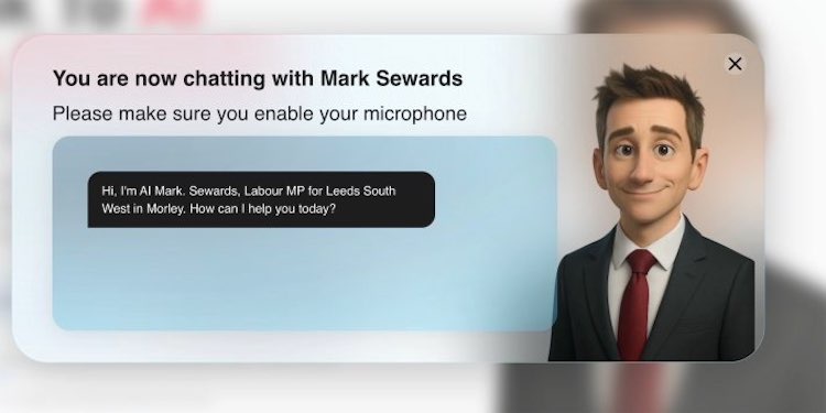 screenshot of Mark Sewards AI version of himself