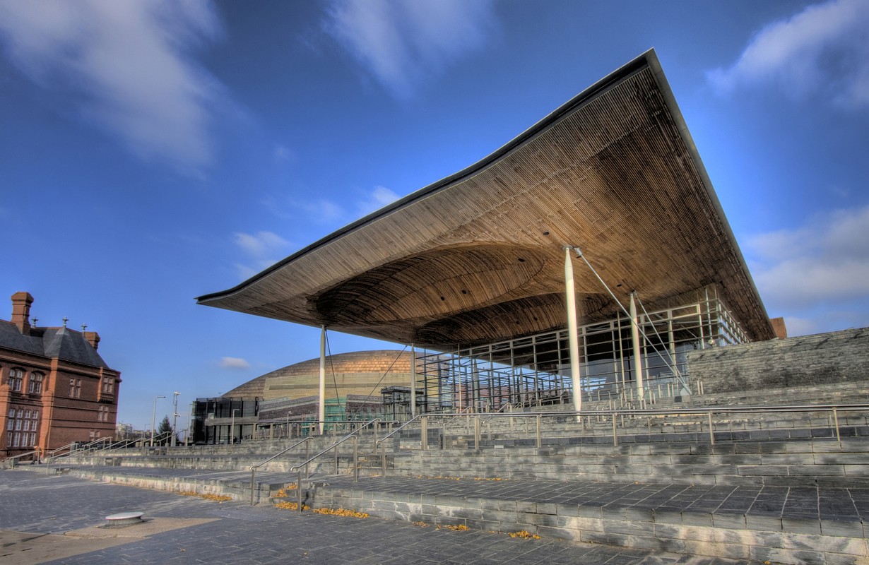 An image of the Welsh Senedd building
