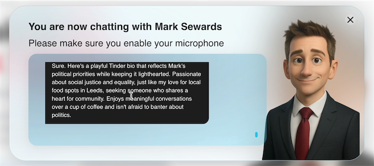 Mark Seward's Tinder bio