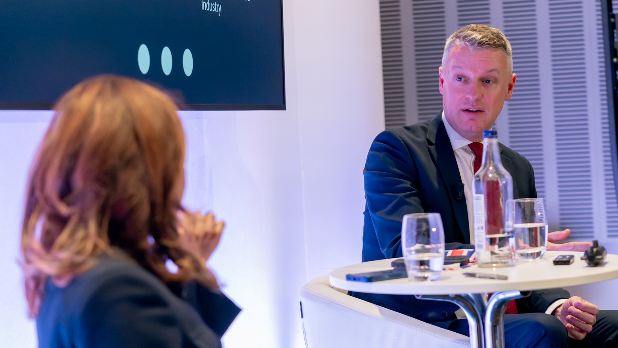 Luke Pollard MP in an interview at Labour Party Conference