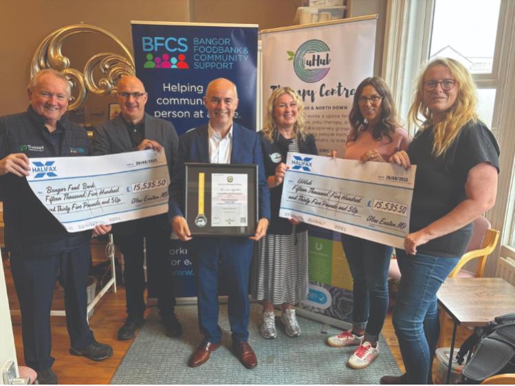Ken Scott Bangor Food Bank Peter Wilson Parliamentary assistant Alex Easton Amanda