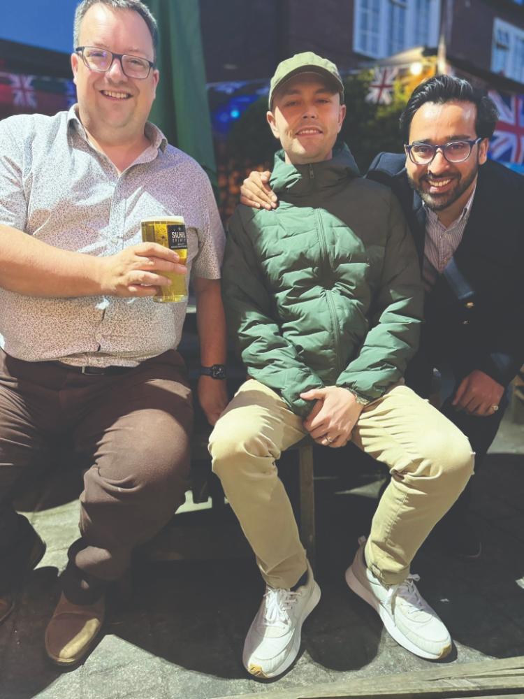 Mike Wood, Dan Horrocks and Yasser Mahmood, Wood's chief of staff