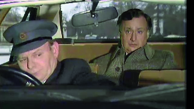 Jim Hacker in car