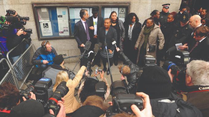 2012: Doreen Lawrence outside the Old Bailey after the jailing of two men for the racist murder of her son, Stephen