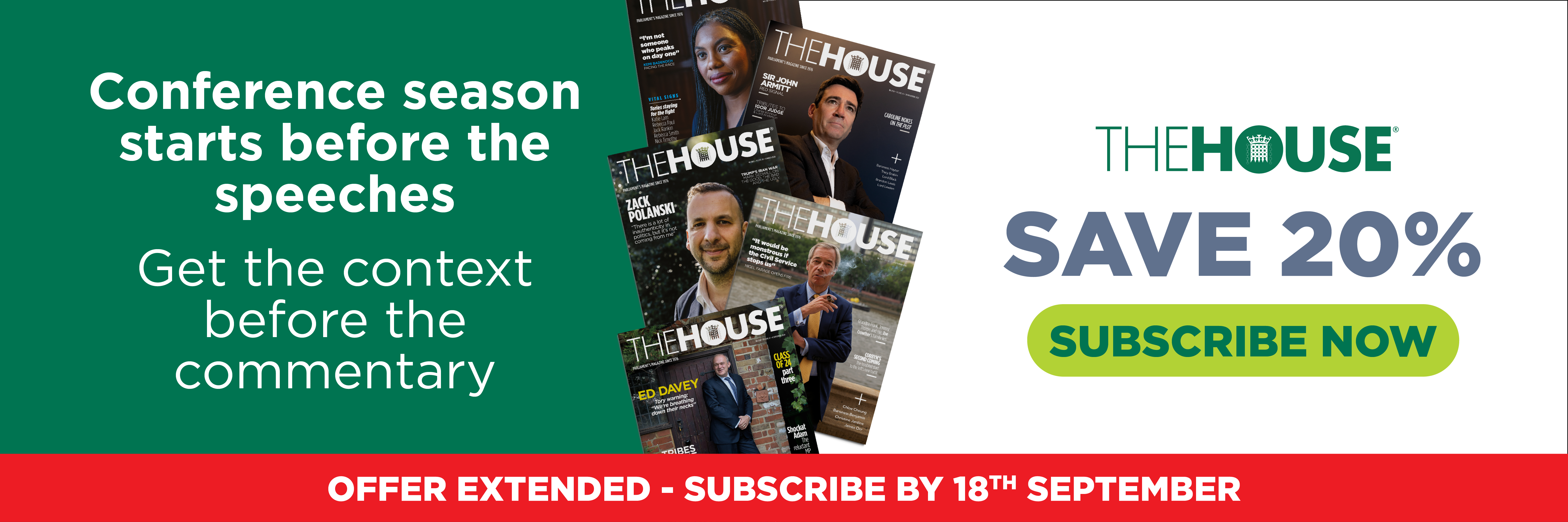 The House subscription offer – save 20%